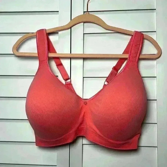 Breezies Full Coverage Seamless Wirefree Bra Size 42DD Coral - Picture 1 of 9